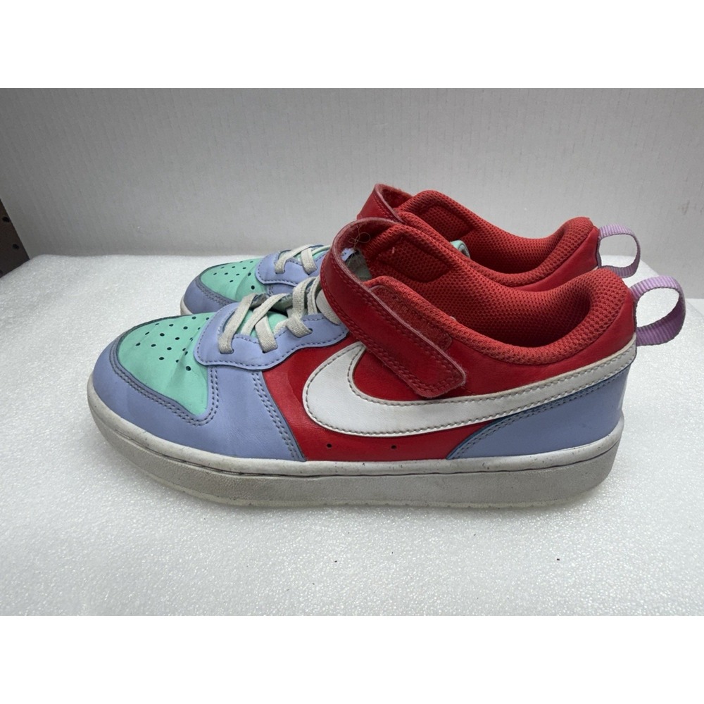 NIKE COURT BOROUGH LOW MULTICOLOR DV5456-400 SNEAKERS 2.5 Youth